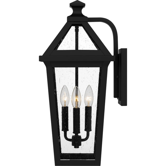 Quoizel BLV8409MBK Three Light Outdoor Wall Mount, Matte Black