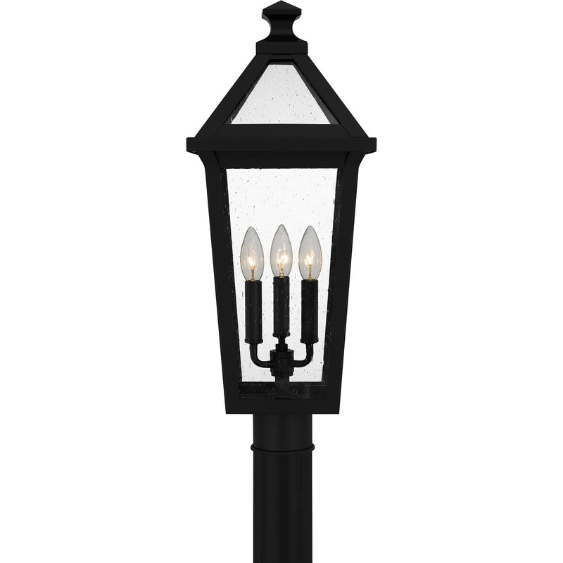 Quoizel BLV9009MBK Three Light Outdoor Post Mount, Matte Black