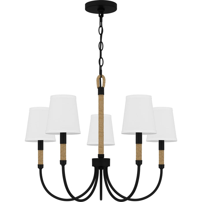 Quoizel BYL5025MBK Five Light Chandelier, Matte Black