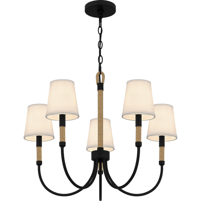Quoizel BYL5025MBK Five Light Chandelier, Matte Black