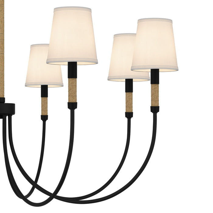 Quoizel BYL5039MBK Eight Light Chandelier, Matte Black