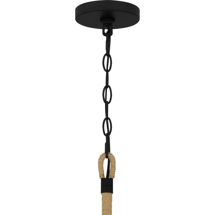 Quoizel BYL5039MBK Eight Light Chandelier, Matte Black