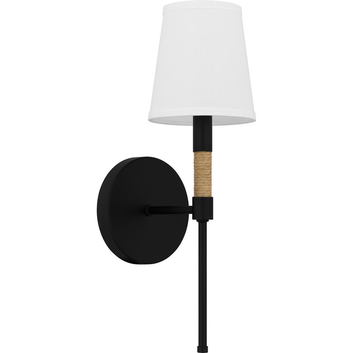 Quoizel BYL8705MBK One Light Wall Sconce, Matte Black