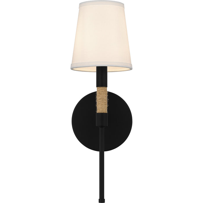 Quoizel BYL8705MBK One Light Wall Sconce, Matte Black