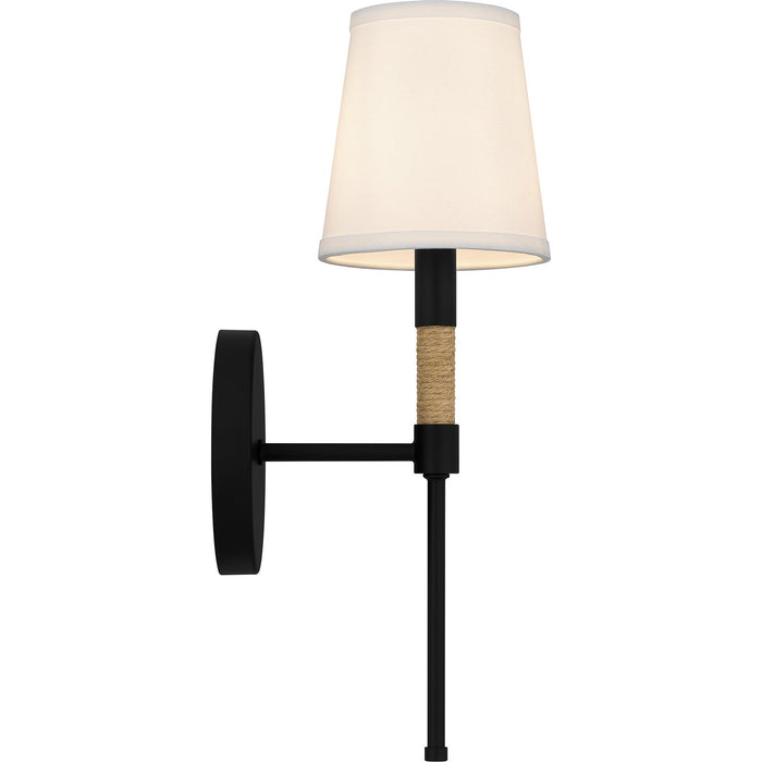 Quoizel BYL8705MBK One Light Wall Sconce, Matte Black