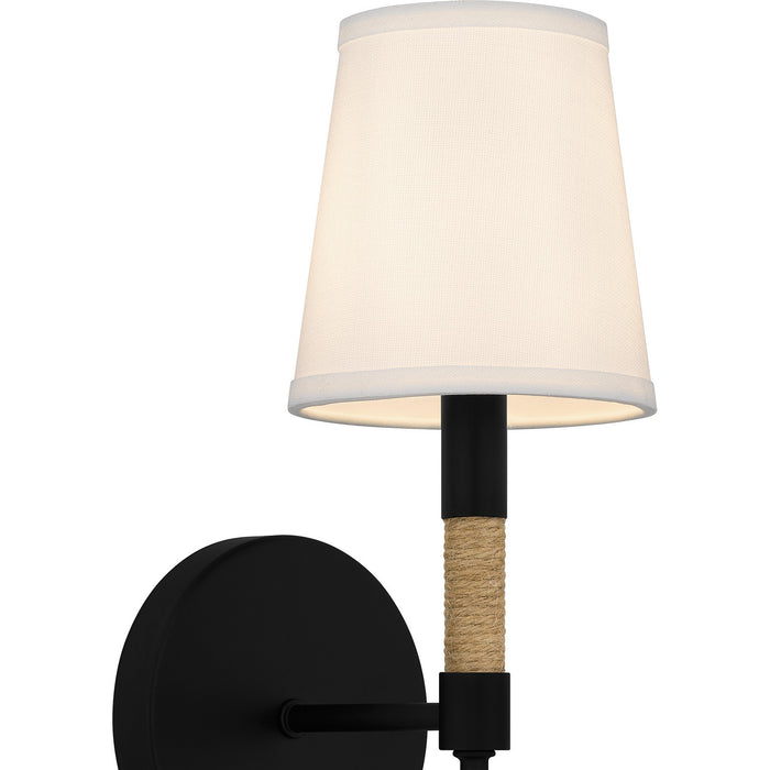 Quoizel BYL8705MBK One Light Wall Sconce, Matte Black