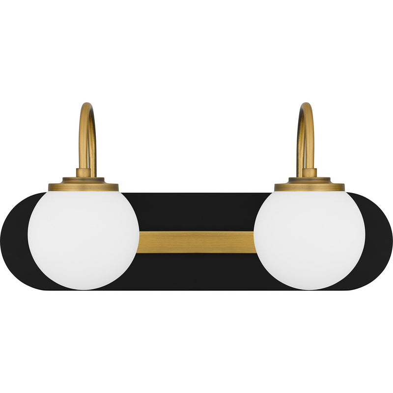 Quoizel DES8618MBK Two Light Bath, Matte Black