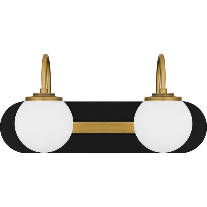 Quoizel DES8618MBK Two Light Bath, Matte Black