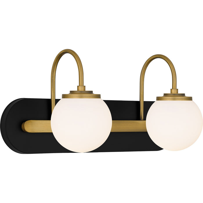 Quoizel DES8618MBK Two Light Bath, Matte Black