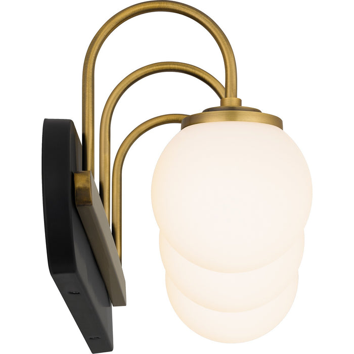 Quoizel DES8624MBK Three Light Bath, Matte Black