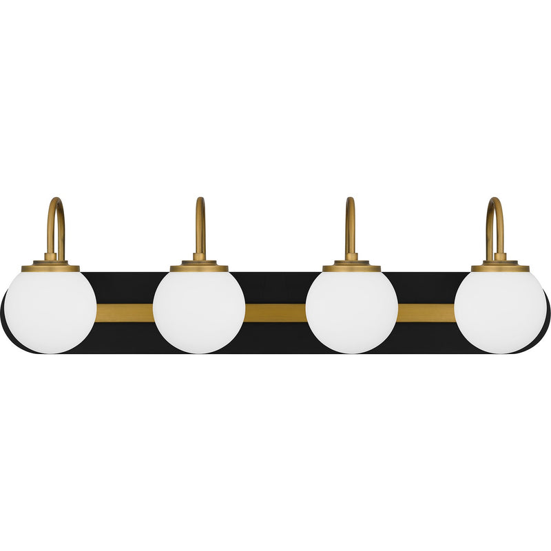 Quoizel DES8631MBK Four Light Bath, Matte Black
