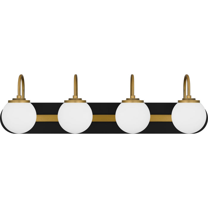 Quoizel DES8631MBK Four Light Bath, Matte Black