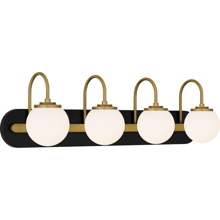 Quoizel DES8631MBK Four Light Bath, Matte Black