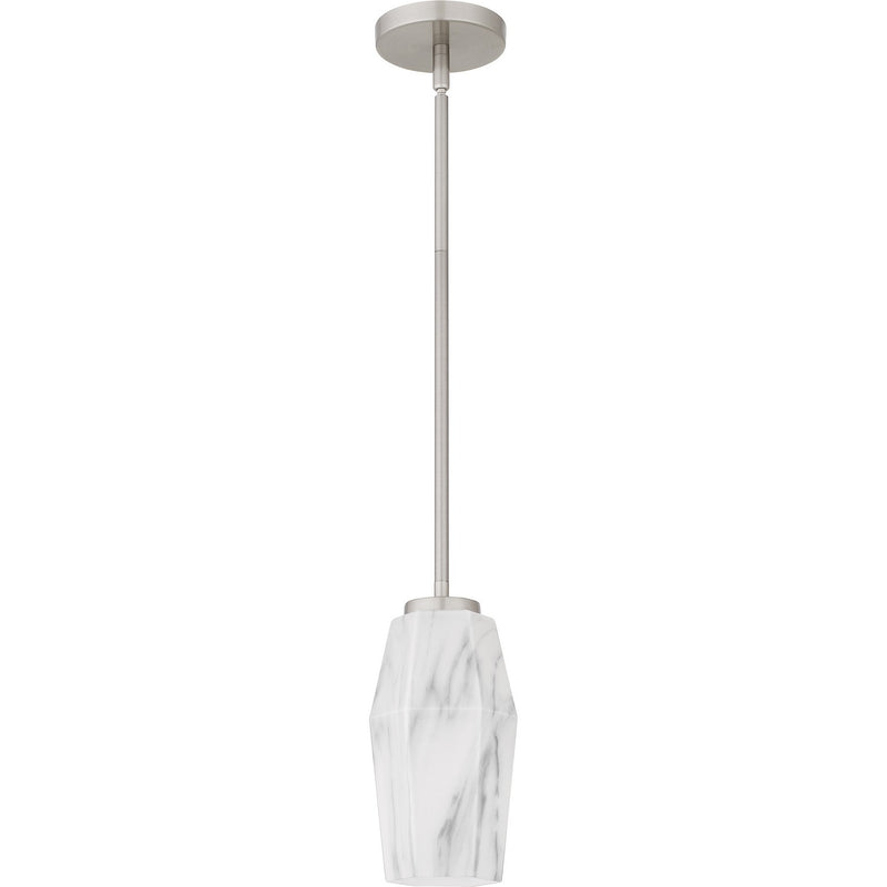 Quoizel FOG1505BN One Light Mini Pendant, Brushed Nickel