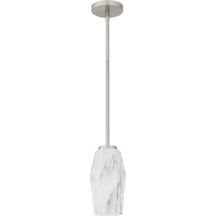 Quoizel FOG1505BN One Light Mini Pendant, Brushed Nickel