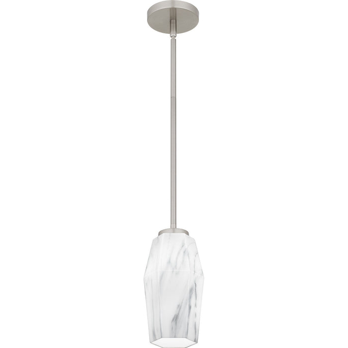 Quoizel FOG1505BN One Light Mini Pendant, Brushed Nickel