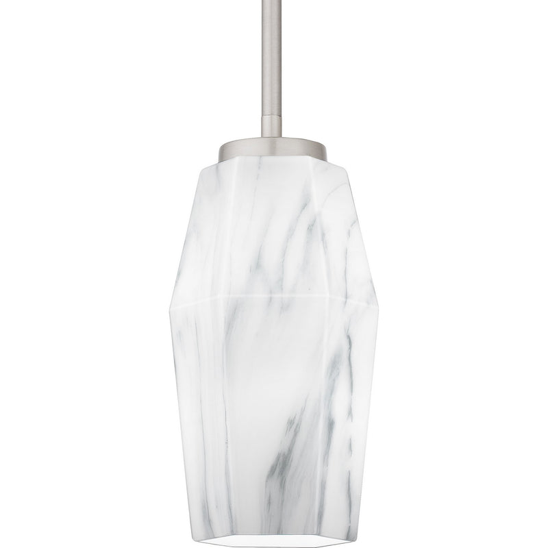 Quoizel FOG1505BN One Light Mini Pendant, Brushed Nickel