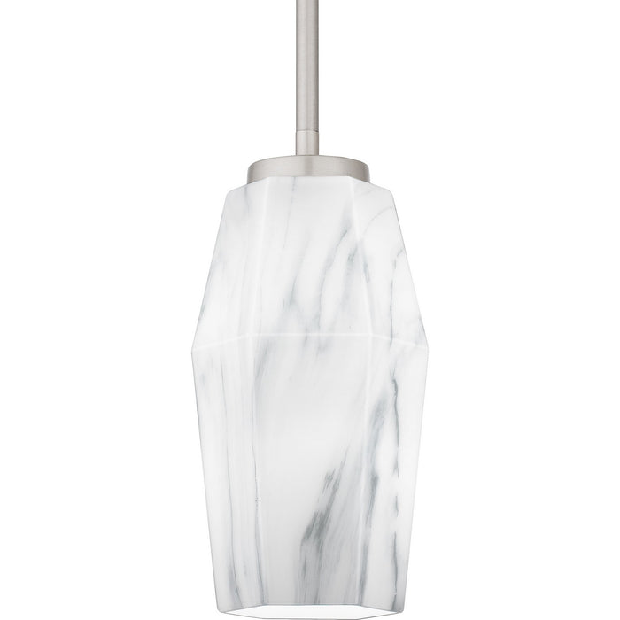 Quoizel FOG1505BN One Light Mini Pendant, Brushed Nickel