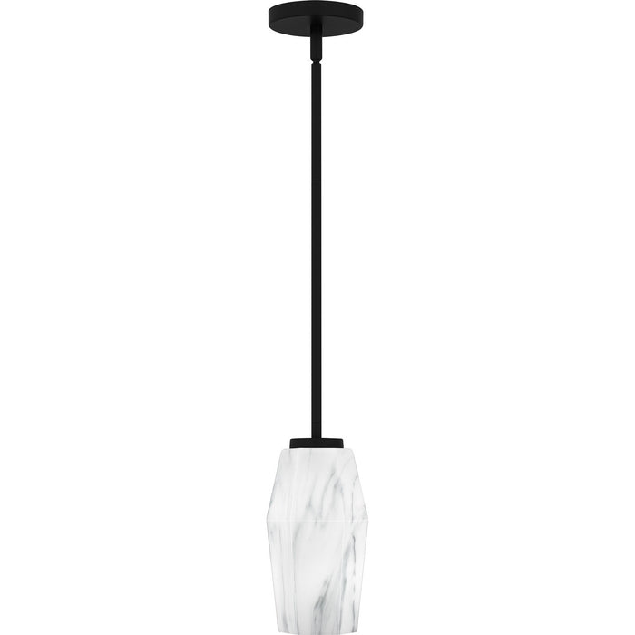 Quoizel FOG1505MBK One Light Mini Pendant, Matte Black