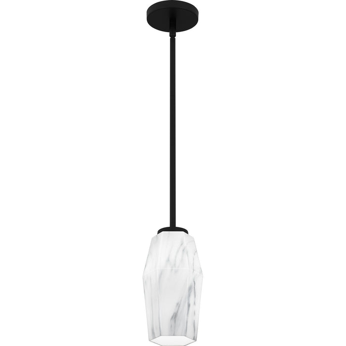 Quoizel FOG1505MBK One Light Mini Pendant, Matte Black