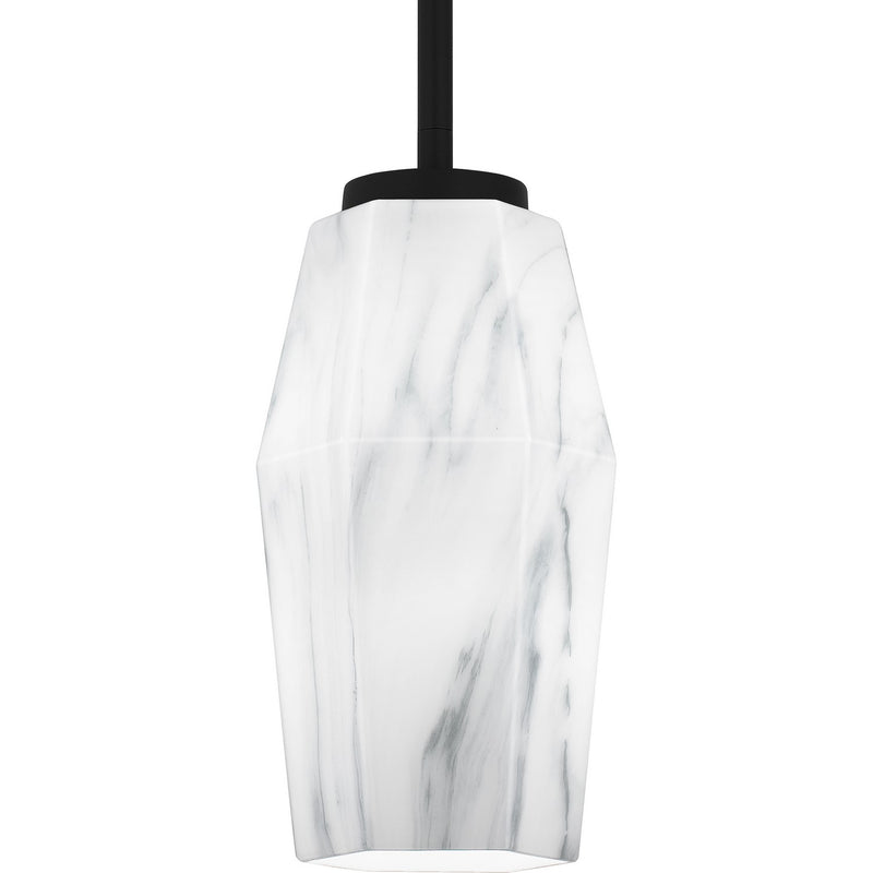 Quoizel FOG1505MBK One Light Mini Pendant, Matte Black