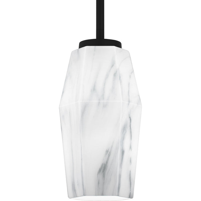 Quoizel FOG1505MBK One Light Mini Pendant, Matte Black