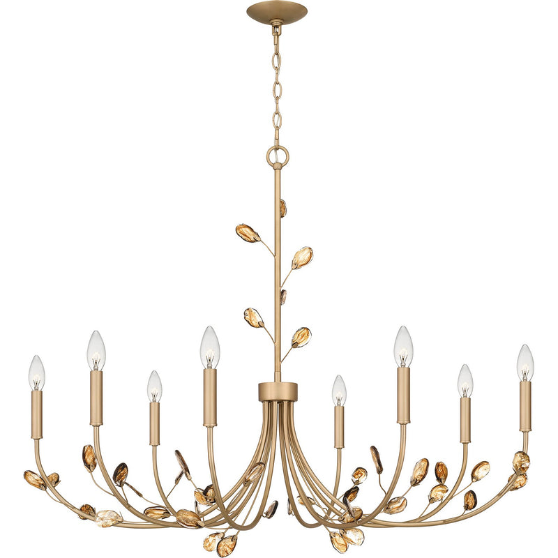 Quoizel HEI5040BGD Eight Light Chandelier, Bronze Gold
