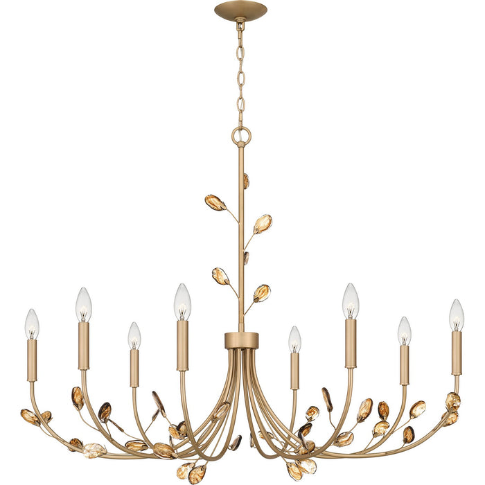 Quoizel HEI5040BGD Eight Light Chandelier, Bronze Gold