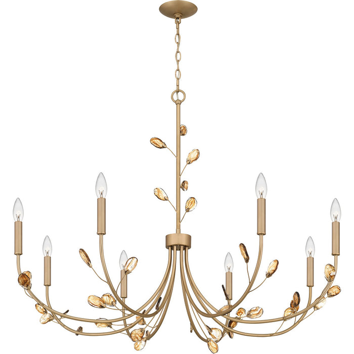 Quoizel HEI5040BGD Eight Light Chandelier, Bronze Gold