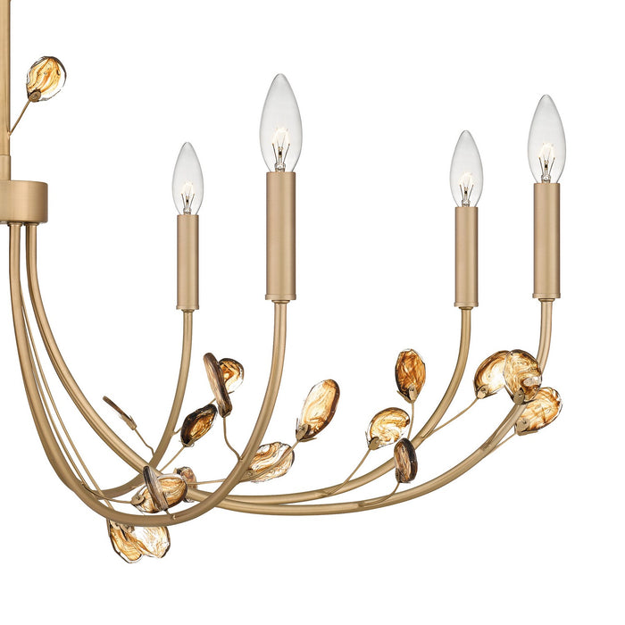 Quoizel HEI5040BGD Eight Light Chandelier, Bronze Gold