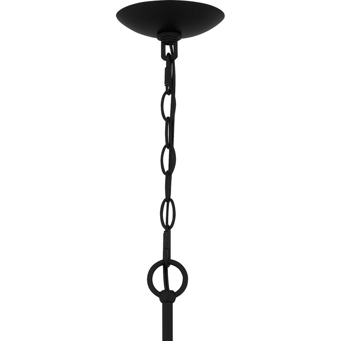 Quoizel HEI5040MBK Eight Light Chandelier, Matte Black