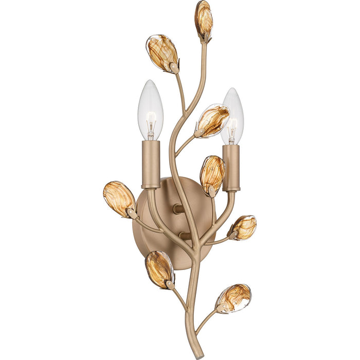 Quoizel HEI8709BGD Two Light Wall Sconce, Bronze Gold