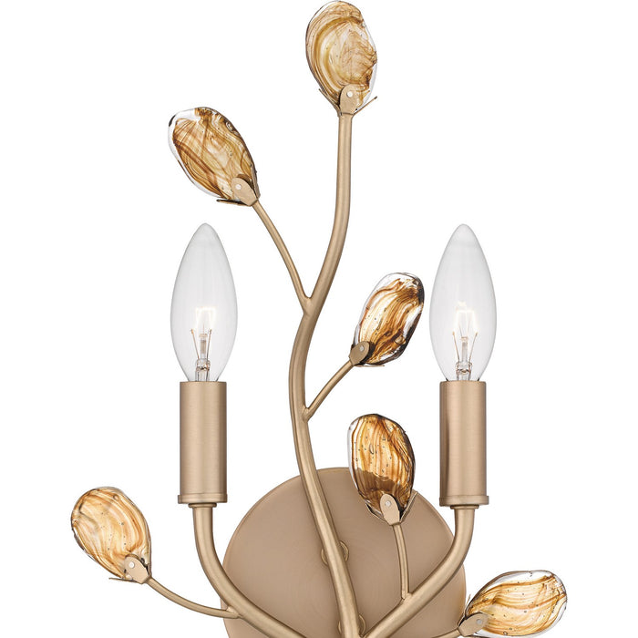 Quoizel HEI8709BGD Two Light Wall Sconce, Bronze Gold