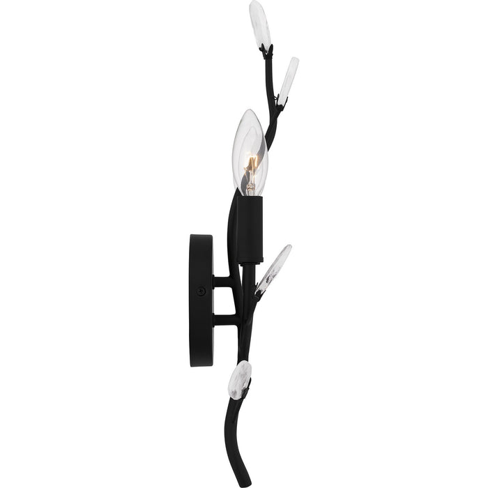 Quoizel HEI8709MBK Two Light Wall Sconce, Matte Black