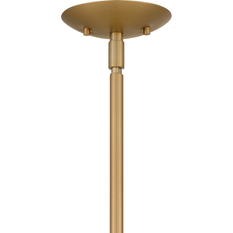 Quoizel KMB5030BWS Five Light Chandelier, Brushed Weathered Brass