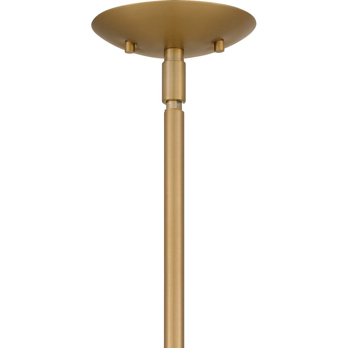 Quoizel KMB5030BWS Five Light Chandelier, Brushed Weathered Brass