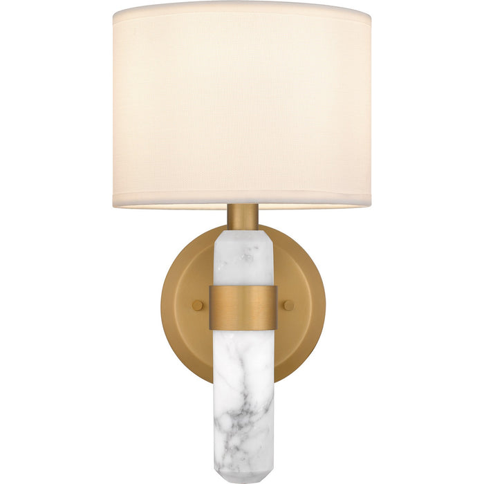 Quoizel KMB8707BWS One Light Wall Sconce, Brushed Weathered Brass