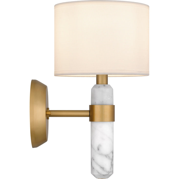 Quoizel KMB8707BWS One Light Wall Sconce, Brushed Weathered Brass