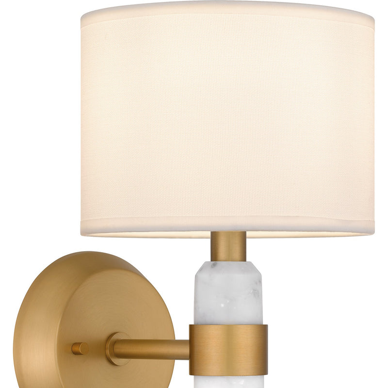 Quoizel KMB8707BWS One Light Wall Sconce, Brushed Weathered Brass