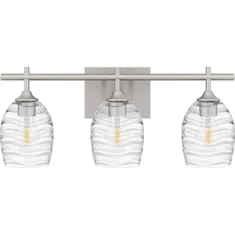 Quoizel LCY8622BN Three Light Bath, Brushed Nickel