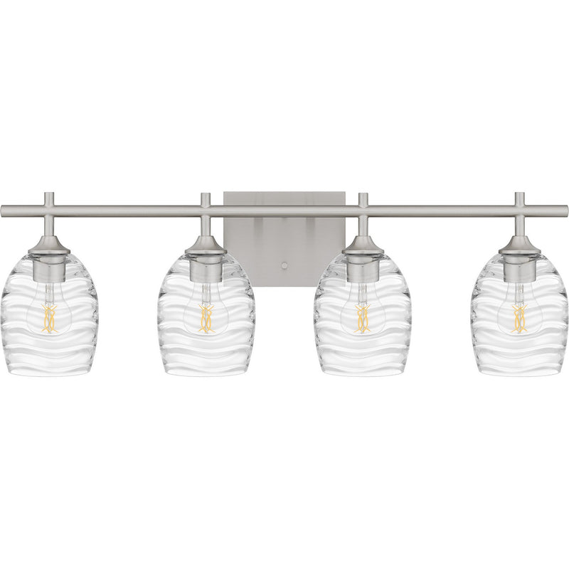 Quoizel LCY8629BN Four Light Bath, Brushed Nickel