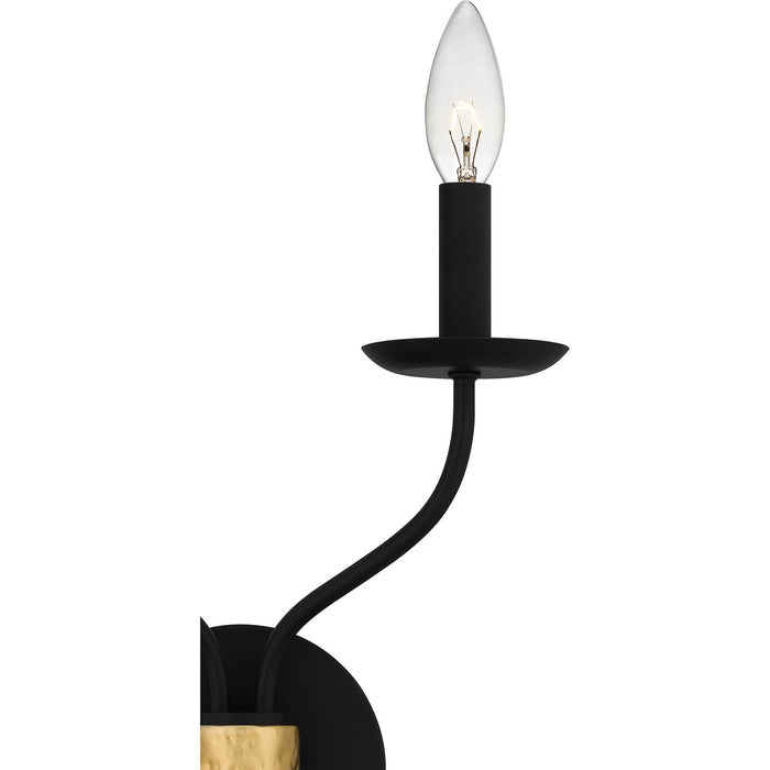 Quoizel MAG8711MBK Two Light Wall Sconce, Matte Black