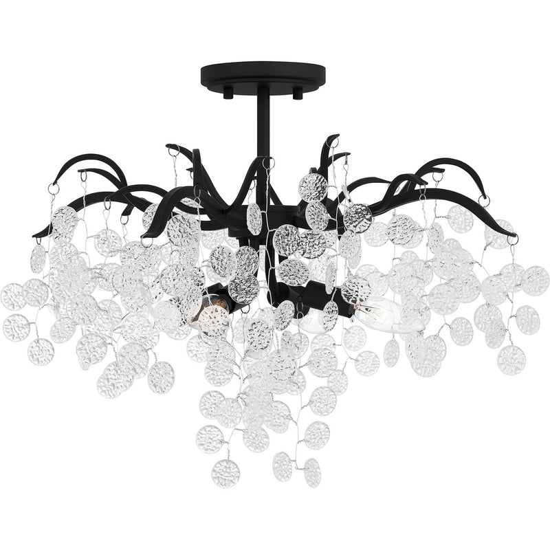 Quoizel MAP1720EK Four Light Semi Flush Mount, Earth Black