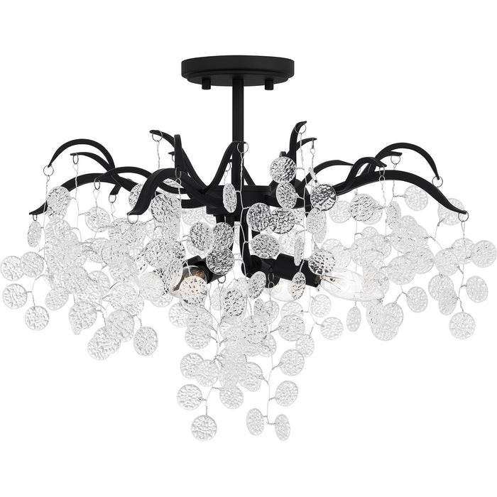Quoizel MAP1720EK Four Light Semi Flush Mount, Earth Black