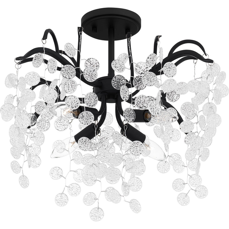 Quoizel MAP1720EK Four Light Semi Flush Mount, Earth Black