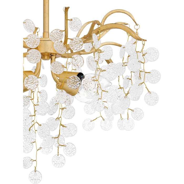 Quoizel MAP1720GFL Four Light Semi Flush Mount, Gold Leaf