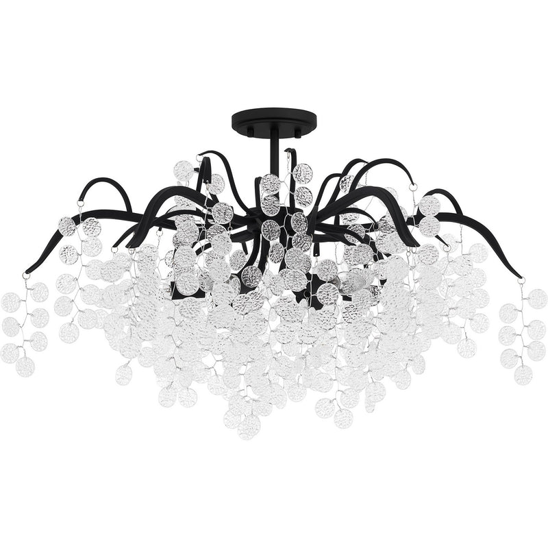 Quoizel MAP1728EK Six Light Semi-Flush Mount, Earth Black