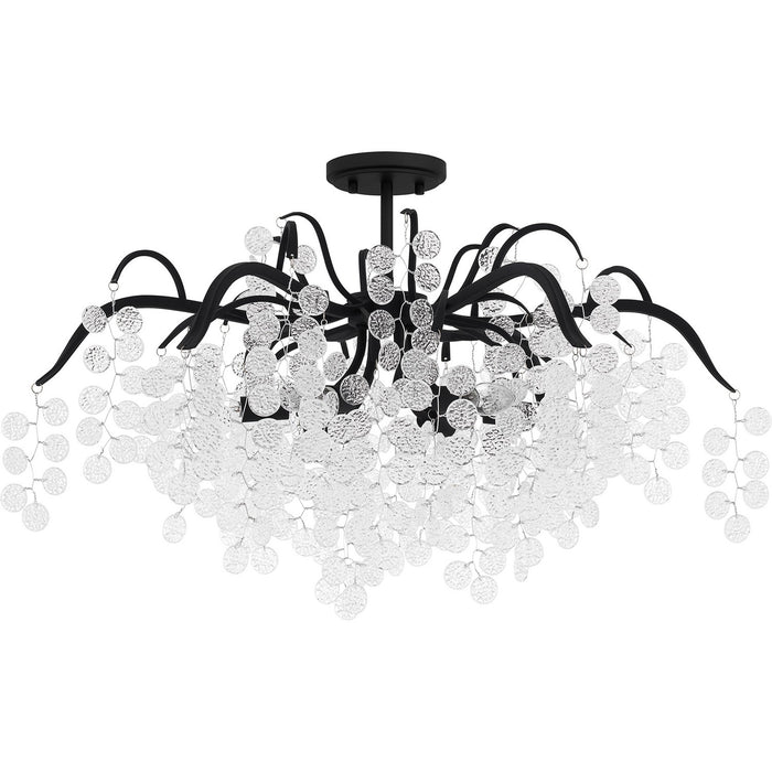 Quoizel MAP1728EK Six Light Semi-Flush Mount, Earth Black