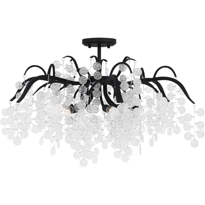 Quoizel MAP1728EK Six Light Semi-Flush Mount, Earth Black