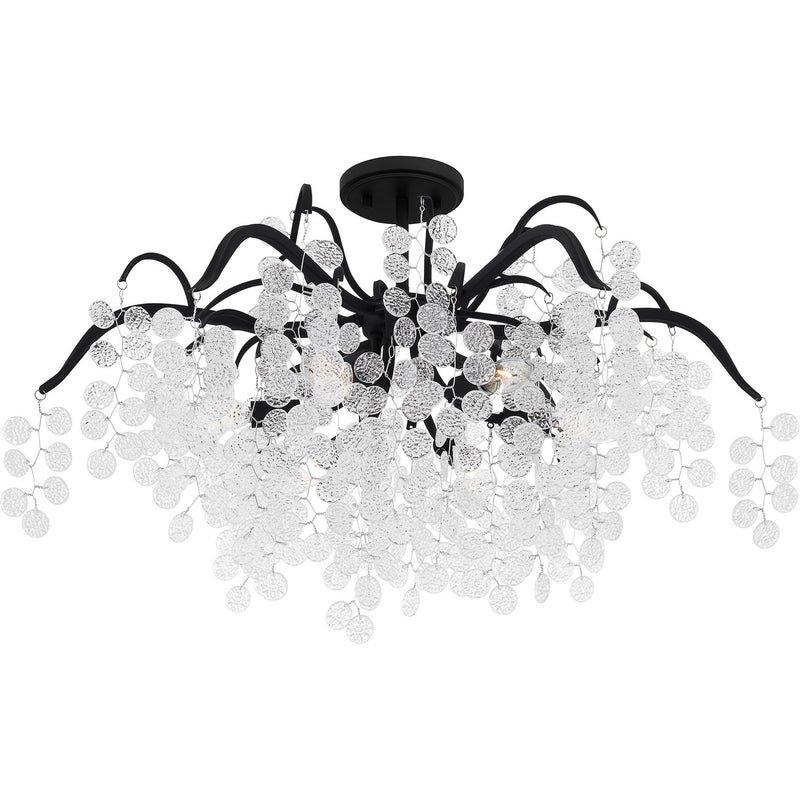 Quoizel MAP1728EK Six Light Semi-Flush Mount, Earth Black